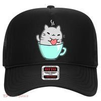 Cute Cat Coffee Lover Gift Hat thumb 0