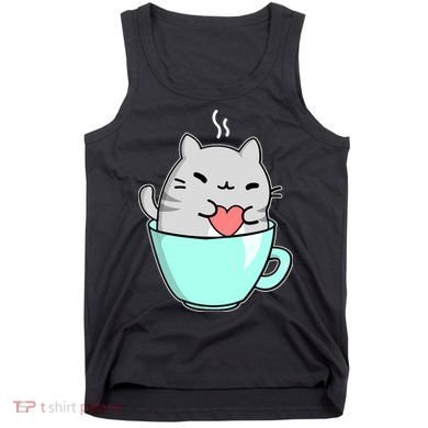Cute Cat Coffee Lover Gift Tank Top