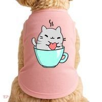 Cute Cat Coffee Lover Gift Doggie Tank thumb 0