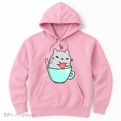 Cute Cat Coffee Lover Gift Hoodie
