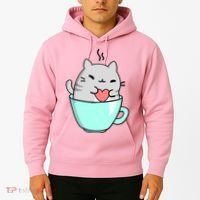 Cute Cat Coffee Lover Gift Hoodie thumb 2