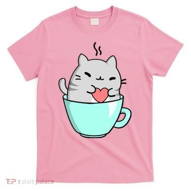 Cute Cat Coffee Lover Gift T-Shirt