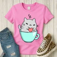 Cute Cat Coffee Lover Gift Women's T-Shirt thumb 3