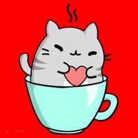 Cute Cat Coffee Lover Gift Santa Hat thumb 1
