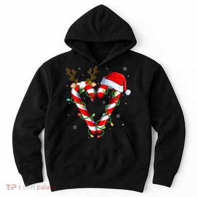 Candy Cane Crew Santa Christmas Lights Xmas Hoodie
