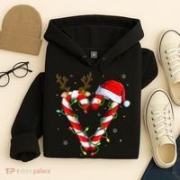 Candy Cane Crew Santa Christmas Lights Xmas Hoodie thumb 4