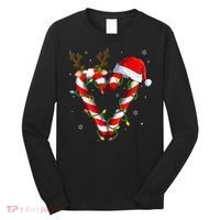 Candy Cane Crew Santa Christmas Lights Xmas Long Sleeve Shirt thumb 0