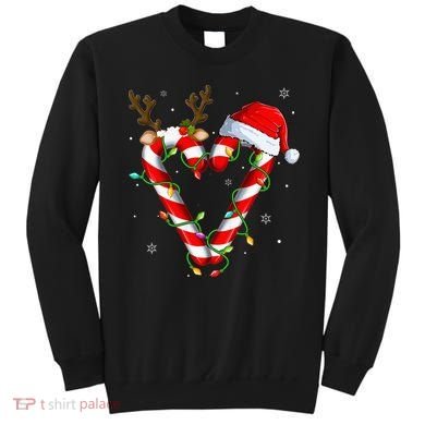 Candy Cane Crew Santa Christmas Lights Xmas Sweatshirt