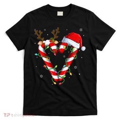 Candy Cane Crew Santa Christmas Lights Xmas T-Shirt