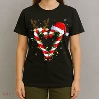 Candy Cane Crew Santa Christmas Lights Xmas T-Shirt thumb 4