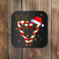 Candy Cane Crew Santa Christmas Lights Xmas Coaster thumb 0
