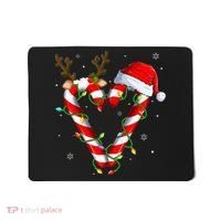 Candy Cane Crew Santa Christmas Lights Xmas Mousepad thumb 0