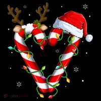 Candy Cane Crew Santa Christmas Lights Xmas Baby Bodysuit thumb 2