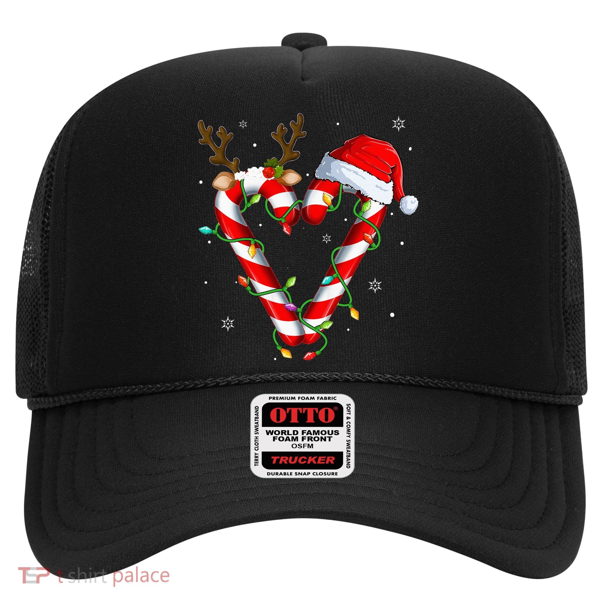Candy Cane Crew Santa Christmas Lights Xmas Hat