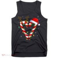 Candy Cane Crew Santa Christmas Lights Xmas Tank Top thumb 0