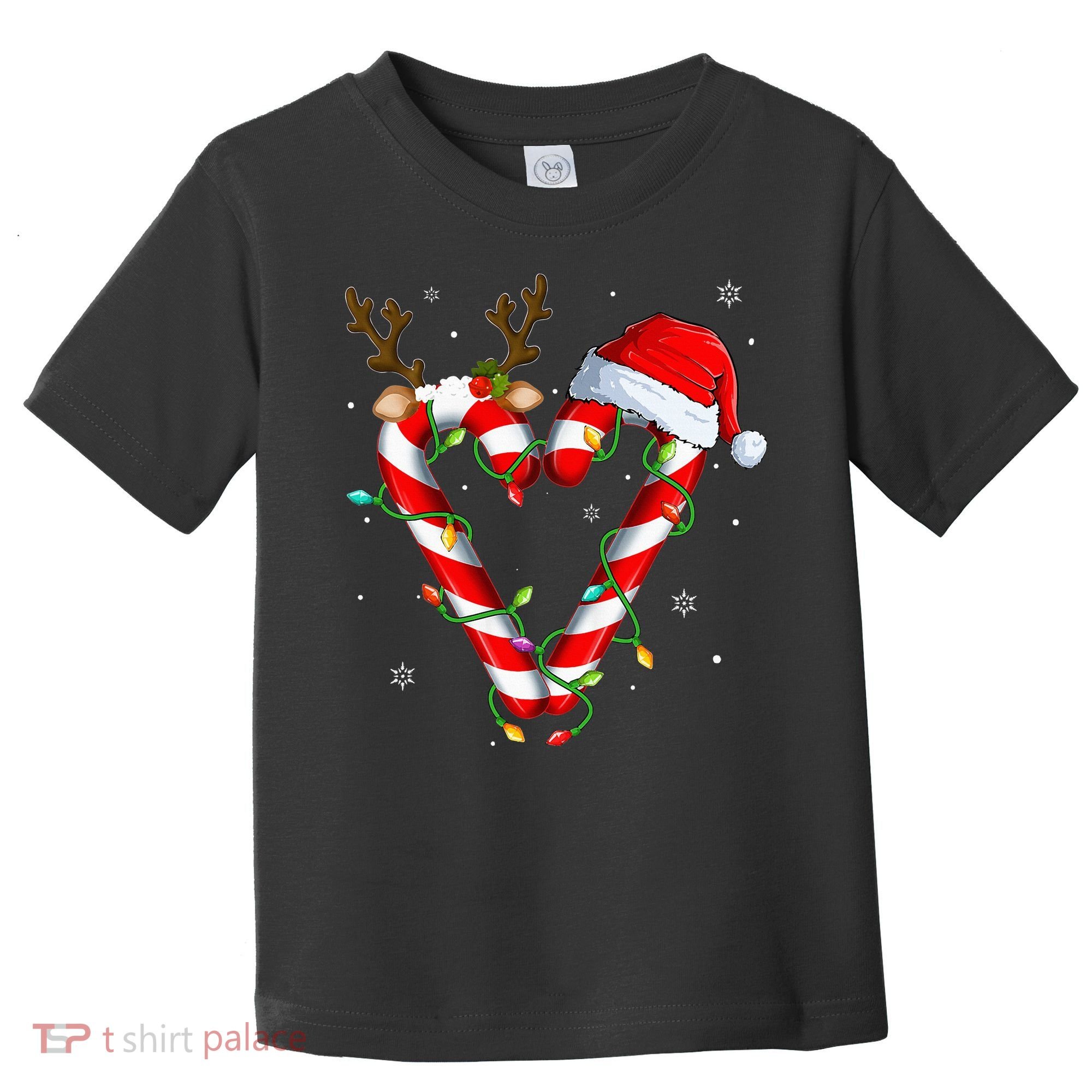 Candy Cane Crew Santa Christmas Lights Xmas Toddler T-Shirt