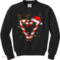 Candy Cane Crew Santa Christmas Lights Xmas Kids Sweatshirt thumb 0