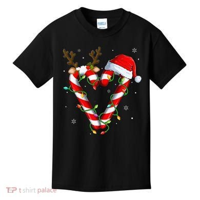 Candy Cane Crew Santa Christmas Lights Xmas Kids T-Shirt