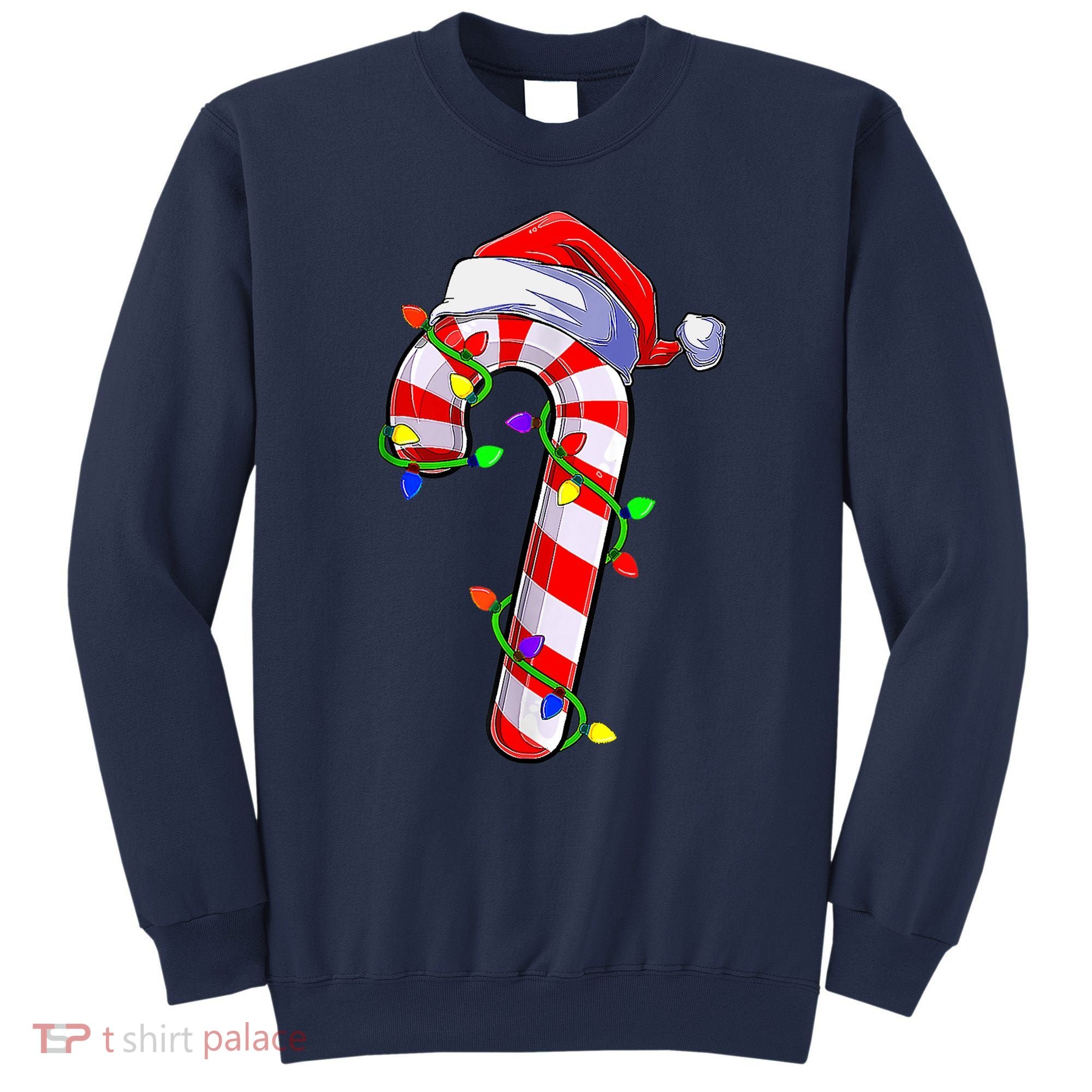 Candy Cane Crew Santa Christmas Party Boys Girls Xmas Sweatshirt