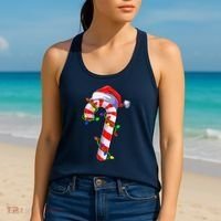 Candy Cane Crew Santa Christmas Party Boys Girls Xmas Women's Tank Top thumb 2