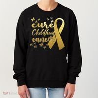 Cure Childhood Cancer Butterflies Ribbon Women's Sweatshirt thumb 0