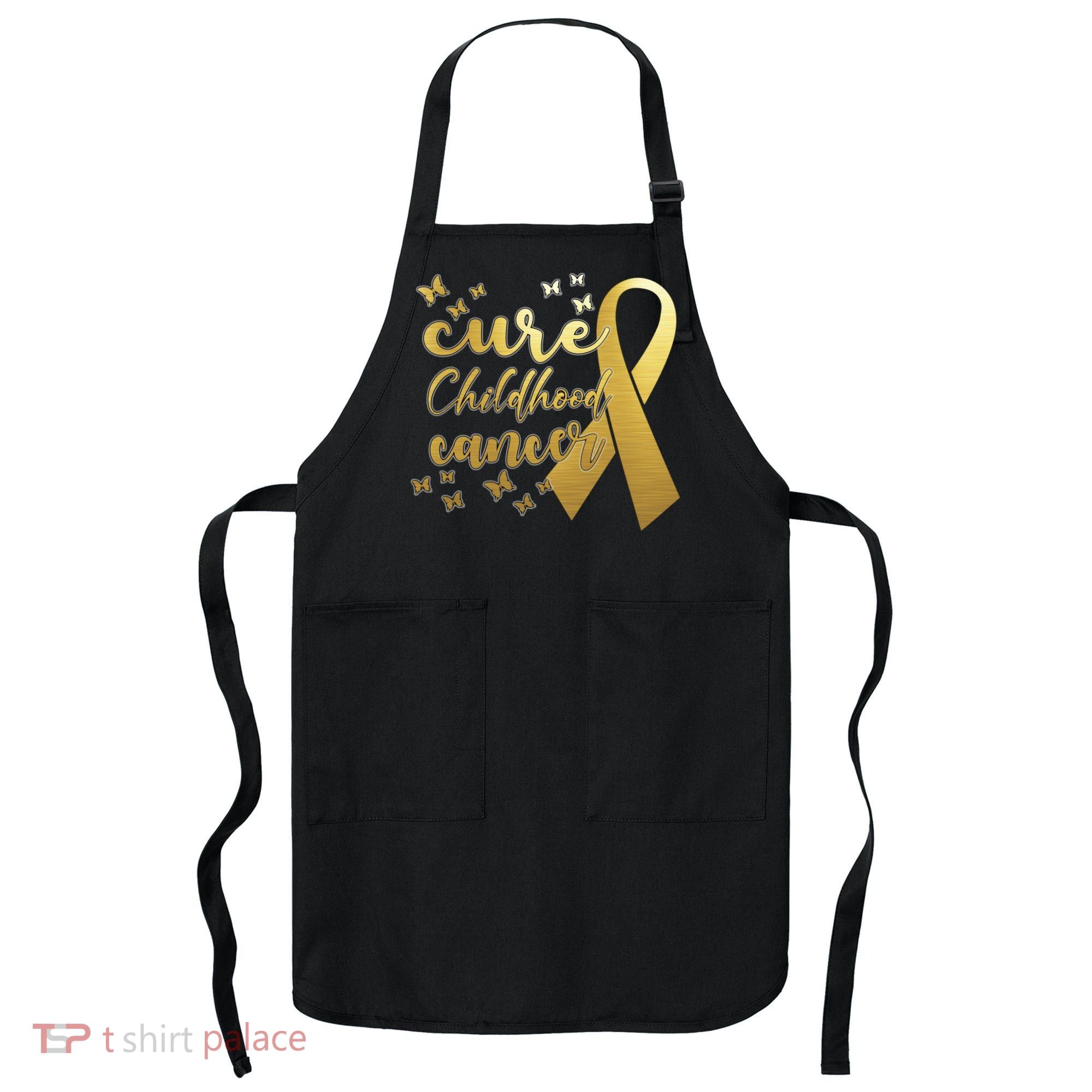Cure Childhood Cancer Butterflies Ribbon Apron