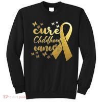 Cure Childhood Cancer Butterflies Ribbon Sweatshirt thumb 0