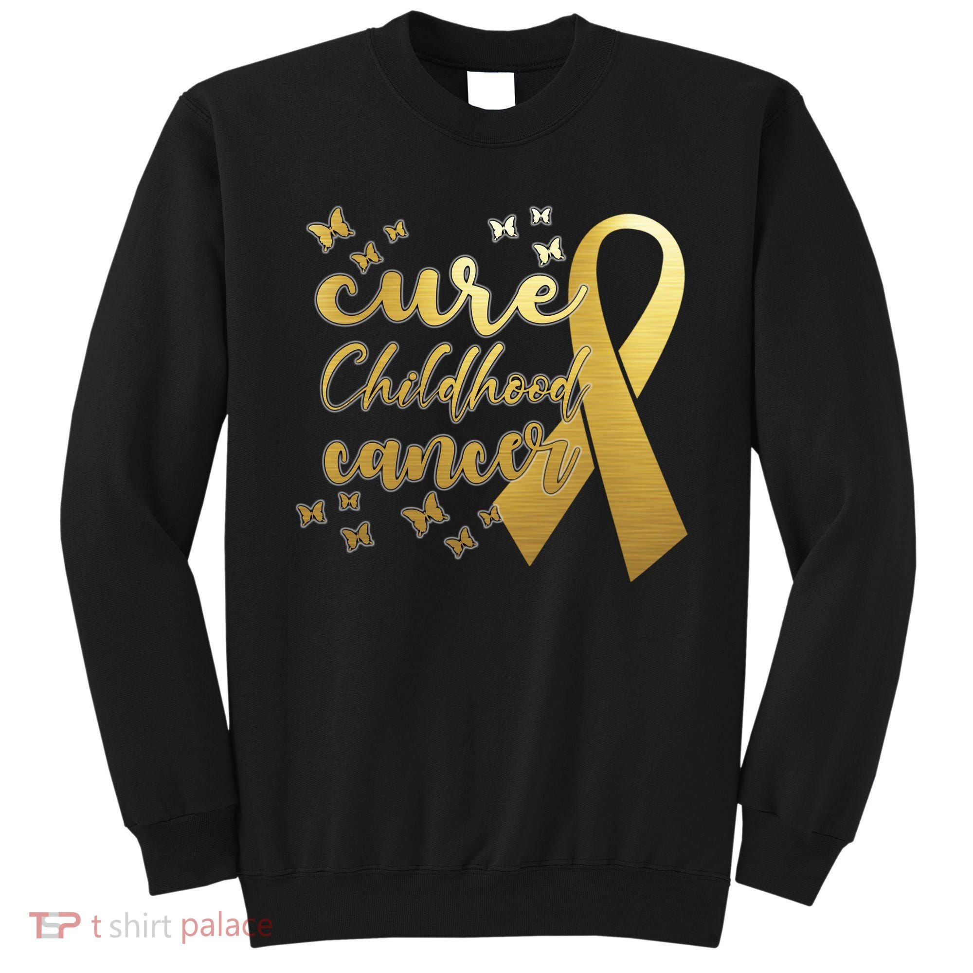 Cure Childhood Cancer Butterflies Ribbon Sweatshirt