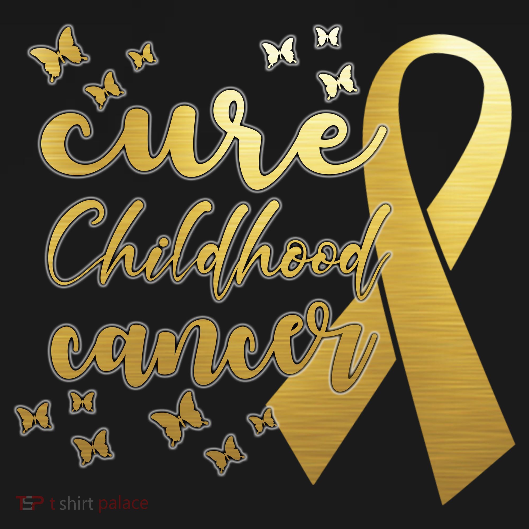 Cure Childhood Cancer Butterflies Ribbon Women's Hoodie
