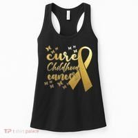 Cure Childhood Cancer Butterflies Ribbon Women's Tank Top thumb 0