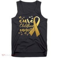 Cure Childhood Cancer Butterflies Ribbon Tank Top thumb 0