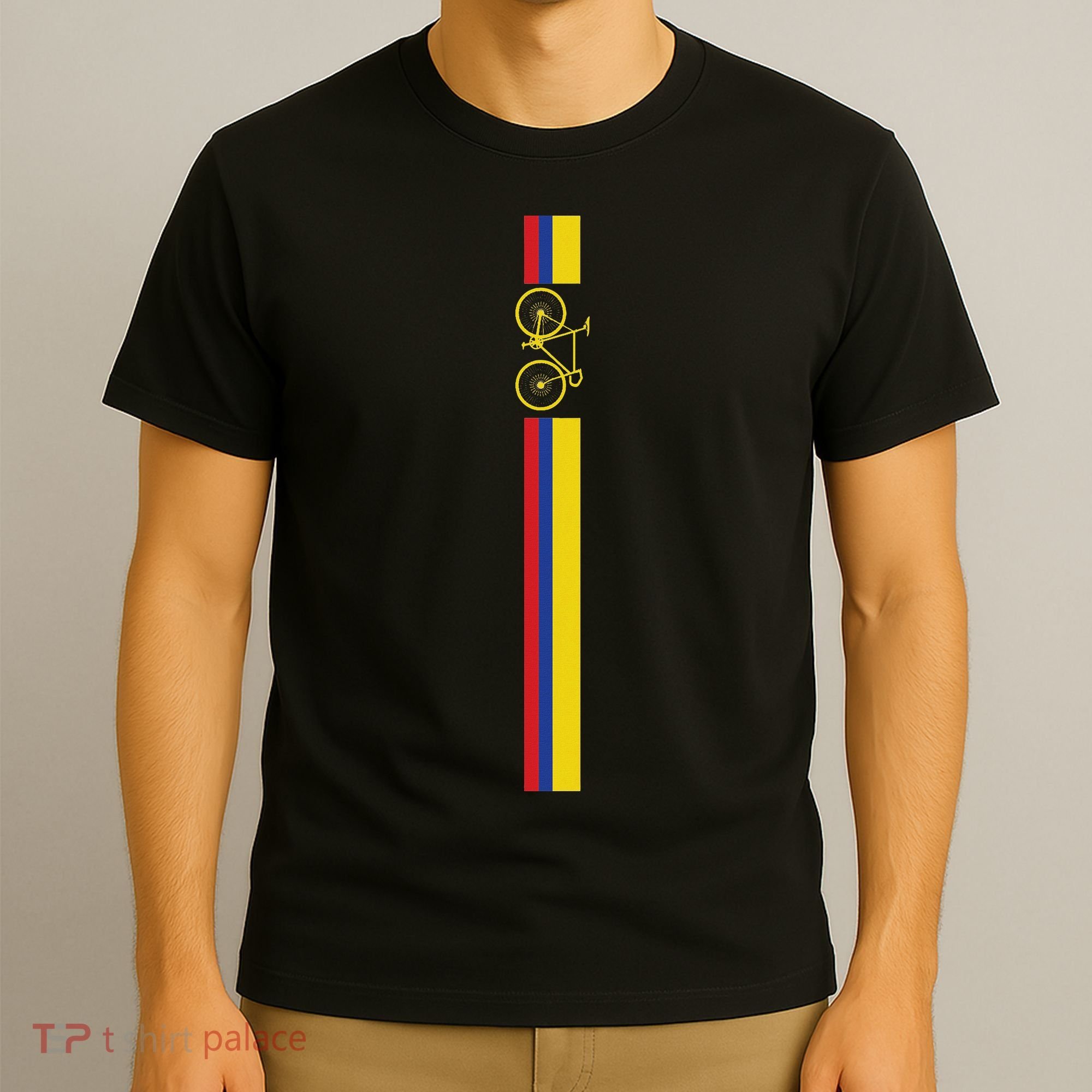 Colombian Cycling Colombia Flag Cyclist Bicycle Gift T-Shirt