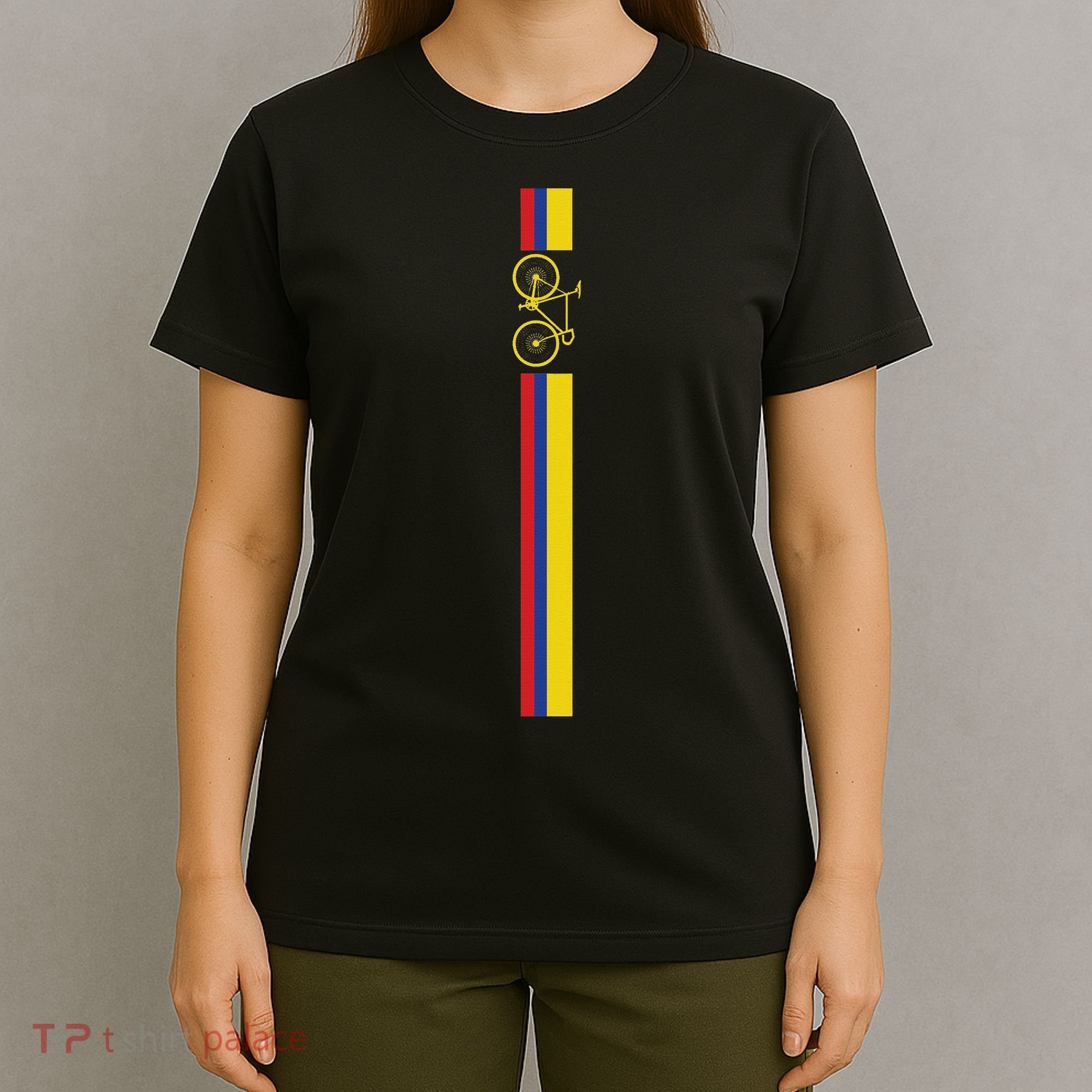 Colombian Cycling Colombia Flag Cyclist Bicycle Gift T-Shirt