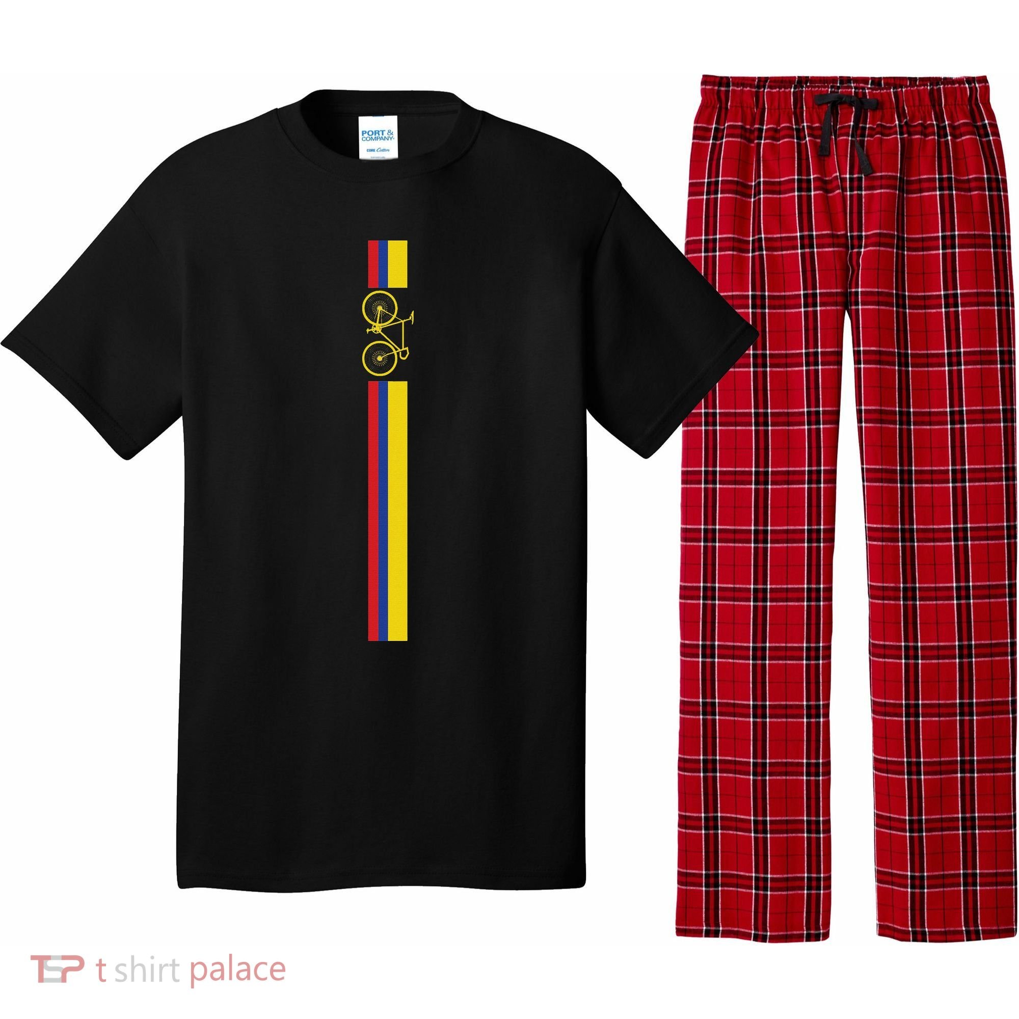Colombian Cycling Colombia Flag Cyclist Bicycle Gift Pajama Set