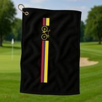 Colombian Cycling Colombia Flag Cyclist Bicycle Gift Golf Towel thumb 1