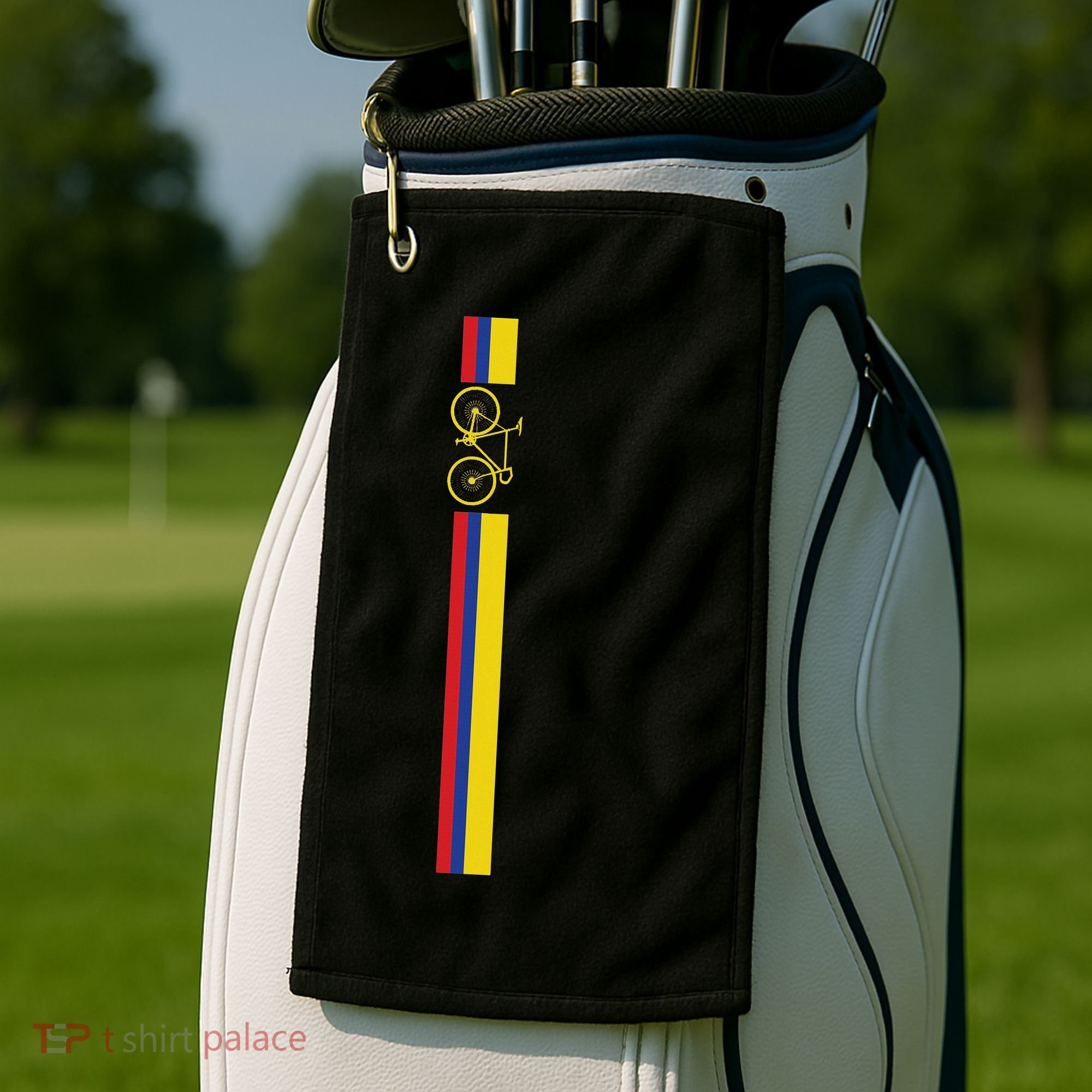 Colombian Cycling Colombia Flag Cyclist Bicycle Gift Golf Towel