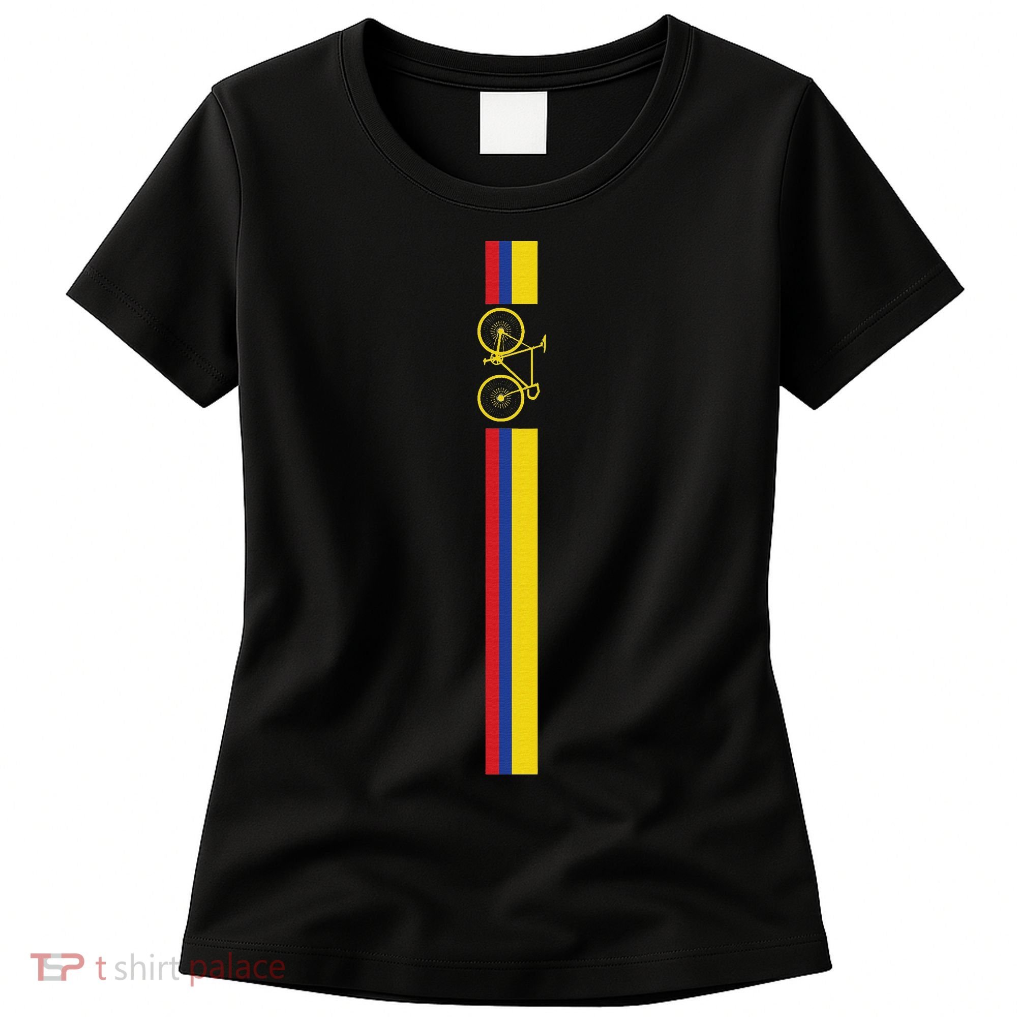 Colombian Cycling Colombia Flag Cyclist Bicycle Gift Women's T-Shirt
