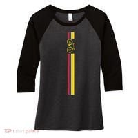 Colombian Cycling Colombia Flag Cyclist Bicycle Gift Women's Tri-Blend 3/4-Sleeve Raglan Shirt thumb 0