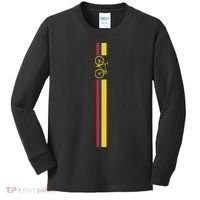 Colombian Cycling Colombia Flag Cyclist Bicycle Gift Kids Long Sleeve Shirt thumb 0