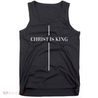 Christian Christianity Christ Is King Jesus Christ Catholic Tank Top thumb 0