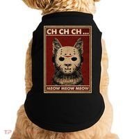 Ch Ch Ch Meow Meow Scary Halloween Cat Horror Slasher Movie Doggie Tank thumb 0