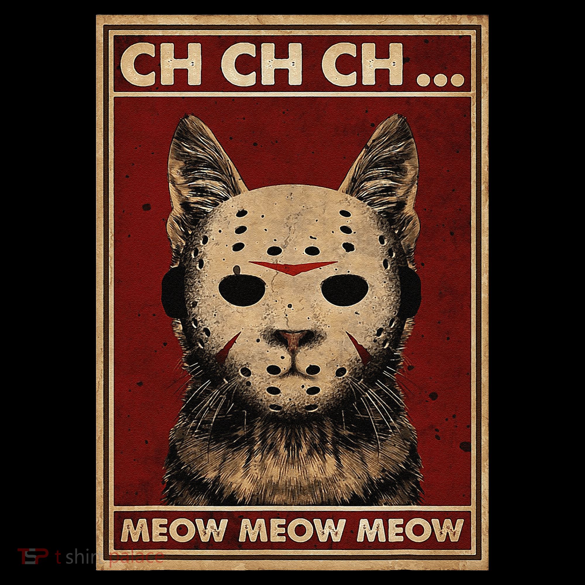 Ch Ch Ch Meow Meow Scary Halloween Cat Horror Slasher Movie Coffee Mug