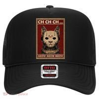 Ch Ch Ch Meow Meow Scary Halloween Cat Horror Slasher Movie Hat thumb 0