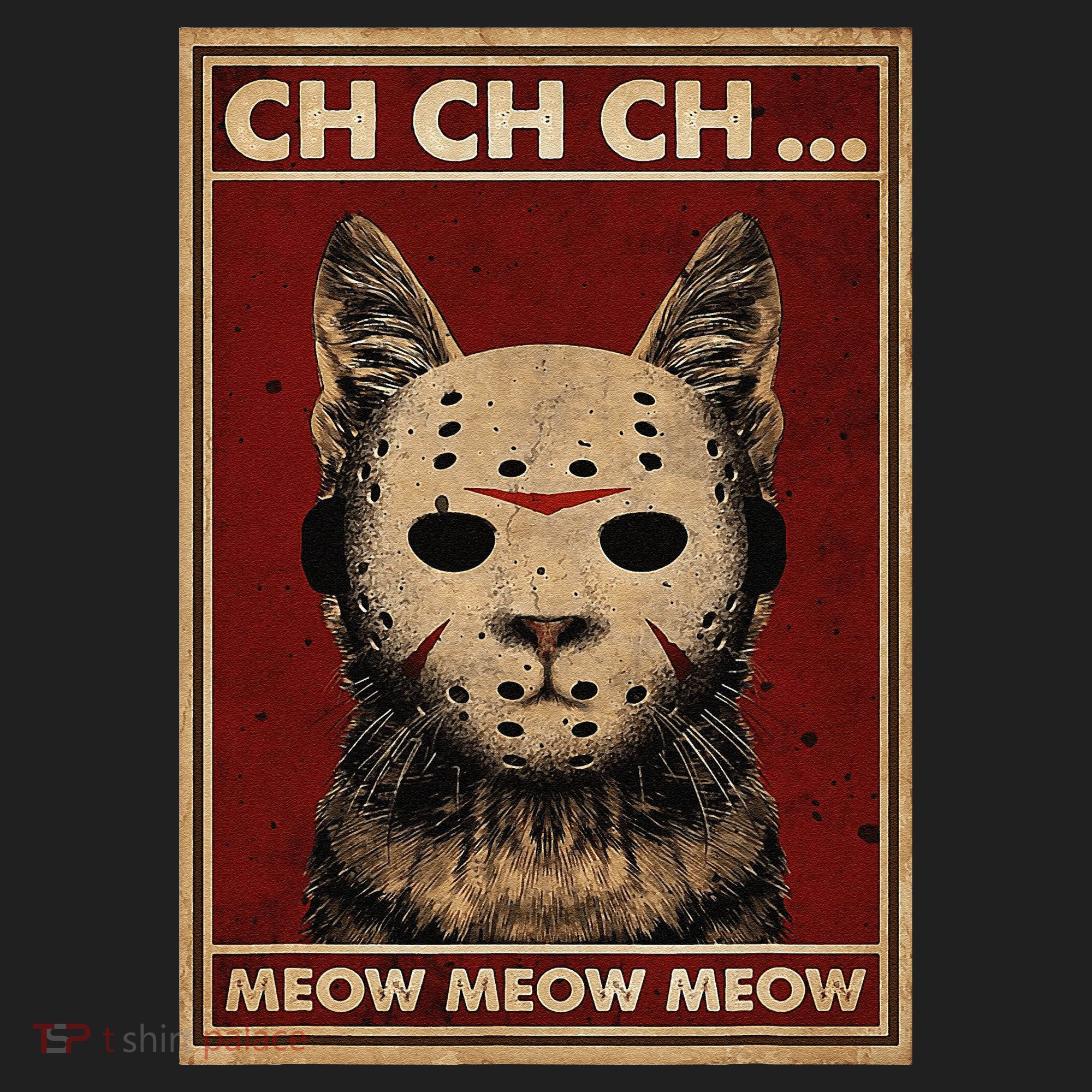 Ch Ch Ch Meow Meow Scary Halloween Cat Horror Slasher Movie Hat