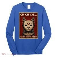 Ch Ch Ch Meow Meow Scary Halloween Cat Horror Slasher Movie Long Sleeve Shirt thumb 0