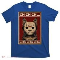 Ch Ch Ch Meow Meow Scary Halloween Cat Horror Slasher Movie T-Shirt thumb 0