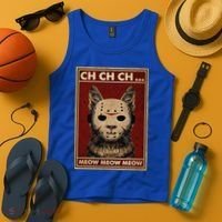 Ch Ch Ch Meow Meow Scary Halloween Cat Horror Slasher Movie Tank Top thumb 4
