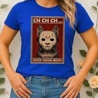 Ch Ch Ch Meow Meow Scary Halloween Cat Horror Slasher Movie Women's T-Shirt thumb 2