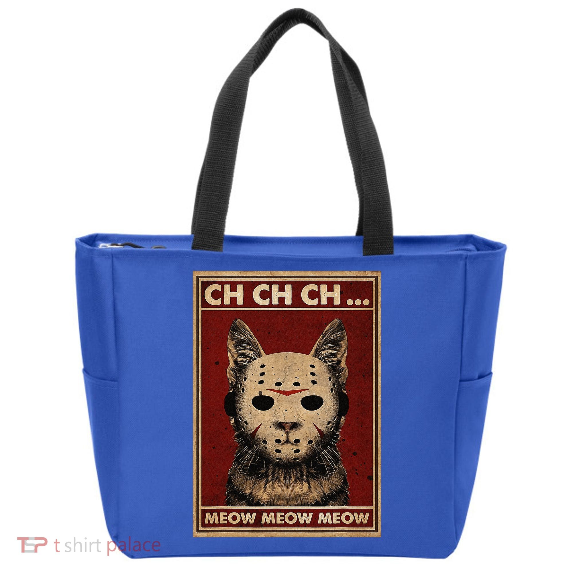 Ch Ch Ch Meow Meow Scary Halloween Cat Horror Slasher Movie Tote Bag
