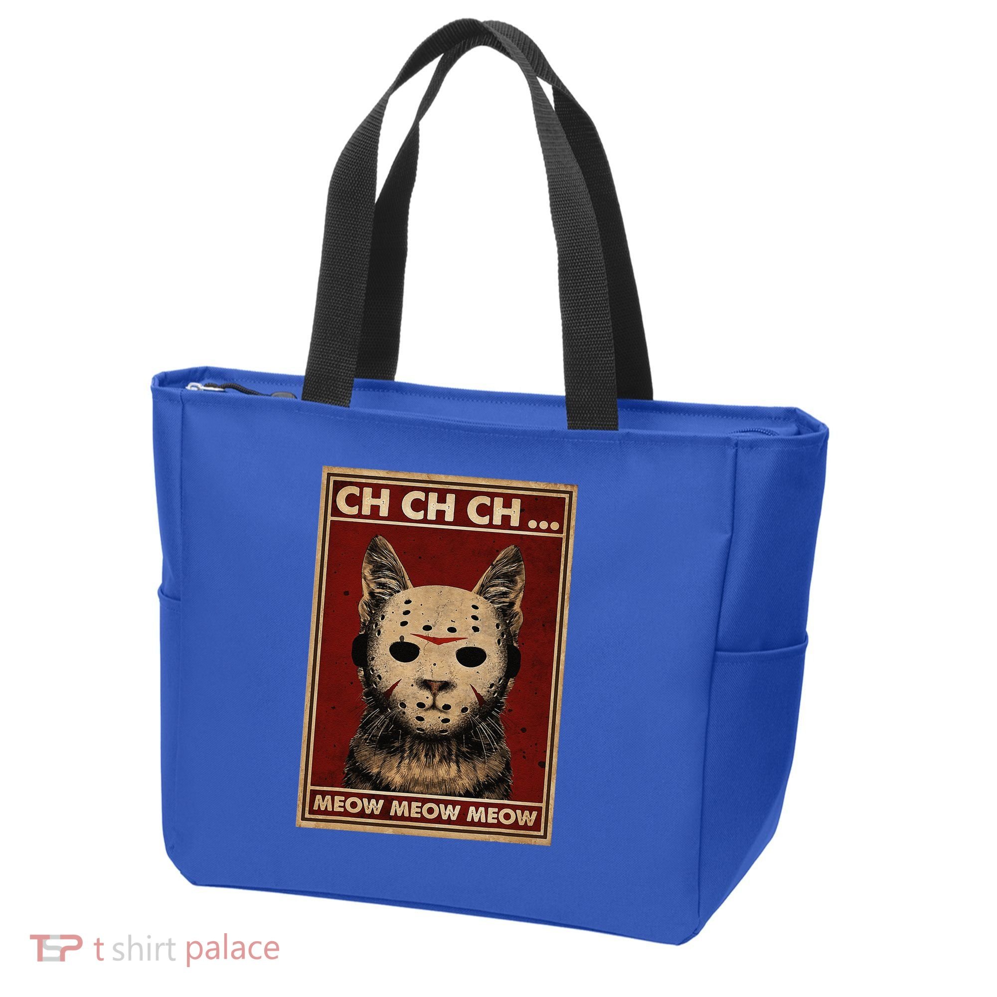 Ch Ch Ch Meow Meow Scary Halloween Cat Horror Slasher Movie Tote Bag